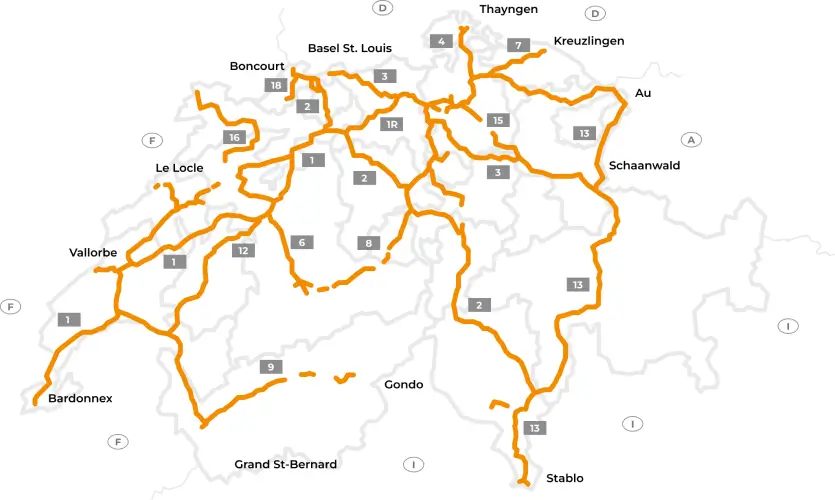 route tolls map